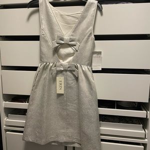 ERIN by Erin Fetherston silver cut out dress